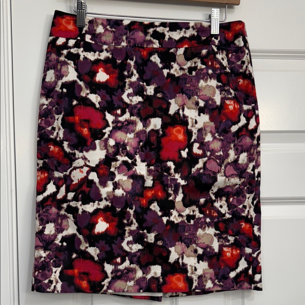 Ann Taylor Factory Multicolor Floral Pencil Skirt
